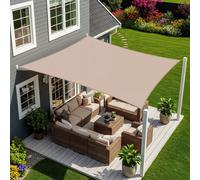 Toldo rectangular impermeable, de 3,5 x 4,5 metros, color taupe, para jardín y terraza