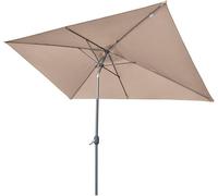 Toldo rectangular para mercado con manivela, toldo abatible, parasol de 3x2 metros, toldo para terraza, protección solar, toldo para jardín, resistente al agua (color marrón)