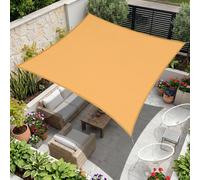 Toldo rectangular para protección solar, 180 g/m², HDPE, con protección UV. Malla de sombreo con anillas en forma de D y cuerda, para uso en exteriores, balcón, jardín, terraza. Dimensiones: 3 x 5 met
