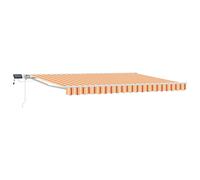 vidaXL Marco manual para toldo con luces LED, 4,5 x 3,5 metros