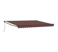 vidaXL, toldo manual, color marrón, 400x300 cm