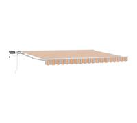 vidaXL Armazón de toldo Manual con Leds Naranja y Gris 4 x 3,5 m