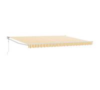 Toldo Retráctil Amarillo Y Blanco 4 X 2 M Poliéster Y Metal Vidaxl