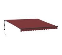 Toldo Retráctil Automático Con Leds Color Burdeos 400x350 Cm Vidaxl