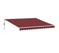 Toldo Retráctil Automático Con Luces Led Burdeos 400x350 Cm Vidaxl