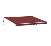 Toldo Retráctil Automático Con Luces Led Burdeos 450x350 Cm Vidaxl
