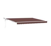 Toldo Retráctil Automático Con Luces Led Marrón 400x300 Cm Vidaxl