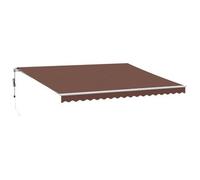 Toldo Retráctil Automático Con Luces Led Marrón 450x350 Cm Vidaxl