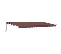 Toldo Retráctil Automático Con Luces Led Marrón 500x300 Cm Vidaxl