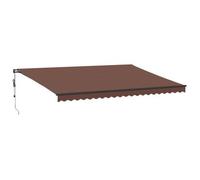 Toldo Retráctil Automático Con Luces Led Marrón 500x350 Cm Vidaxl