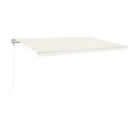 Toldo Retráctil Automático Crema 500x300 Cm Vidaxl