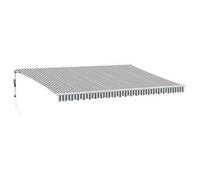 Toldo Retráctil Automático Gris Antracita Y Blanco 500x350 Cm Vidaxl
