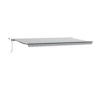Toldo Retráctil Automático Luces Led Antracita Blanco 600x300cm Vidaxl