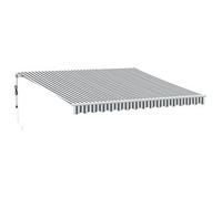 Toldo Retráctil Automático Luz Led Antracita Blanco 400x350cm Vidaxl