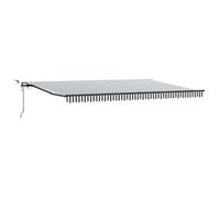 Toldo Retráctil Automático Luz Led Antracita Y Blanco 500x300cm Vidaxl