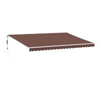 Toldo Retráctil Automático Marrón 500x350 Cm Vidaxl
