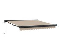 vidaXL. Toldo retráctil, color beige, 350 x 250 cm, fabricado en tela y metal