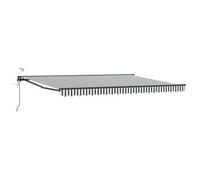 vidaXL. Toldo retráctil eléctrico, color antracita y blanco, 4,5 x 3 metros
