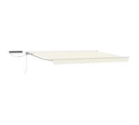 vidaXL. Toldo retráctil eléctrico, color crema y blanco, 4,5 x 3,5 metros