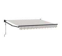 vidaXL Toldo retráctil Gris Claro y Blanco. 3,5 x 2,5 m