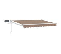 vidaXL: Toldos articulados manuales con luces LED, color taupe