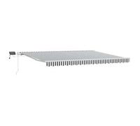 vidaXL Toldo retráctil manual con LED antracita y blanco 450x300 cm