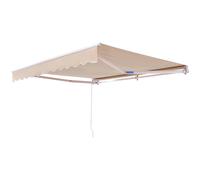 Toldo Retráctil Manual Parasol 3x2,4 m con Manivela para Balcón Terraza