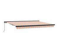 Toldo Retráctil Naranja Y Gris 400 X 300 Cm Lona Y Aluminio Vidaxl