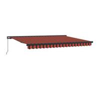 vidaXL Toldo retráctil Naranja y Negro 400 x 300 cm Lona y Aluminio