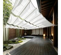 Toldo Retráctil Ondulado 220 x 540 cm (Tamaño Personalizado) - Protección UV 98%, Resistente Al Clima y Desgarro Toldo Curvado Rectangular para Terraza Balcon Jardín, Blanco