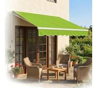 Toldo Retráctil Recambio de Tela 200 250 300 350 400cm Cubierta del Toldo de La Sombra del Sol, Tela Recambio de Toldo Exterior para Jardín Patio Terraza Balcón(Light Green-Blue,250cmWx250cmL)