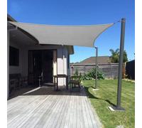 Toldo solar impermeable, juego de 3x3 metros, incluye cuerdas de sujeción, rectangular, de poliéster tratado, protección UV del 95%, protección contra el viento, resistente a la intemperie, ideal para