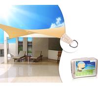 Toldo de sol cuadrado 3.6m 4m 5m protección contra el viento color crema