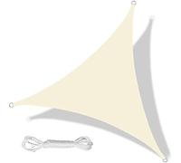 Toldo triangular impermeable para exteriores, 98% de protección UV, para patio, jardín y fiestas de verano, color blanco, 6 x 6 x 6 m