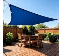 Toldo Vela 490 x 725 cm PES 185 G M², Anti Rayos UV Solar Protección 90% Resistente, Tela Resistente a La Temperatura con Ojales y Cuerdas para Patio, Jardín, Terraza, Azul Oscuro