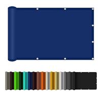 Toldo Vela de Sombra 80 x 120 cm Impermeable y Resistente Toldos Exterior Terraza Kit de Fijación Incluido Ideal para Jardín Balcón, Azul Oscuro