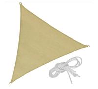 Toldo Vela de Sombreo color Beige / Tierra triangular en diferentes medidas nortene, fabricado en polietileno con cuerdas de amarre