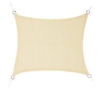 Toldo vela HDPE (L x An: 3,6 x 3,6 m, Beige, Cuadrado)
