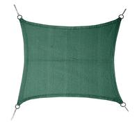 Toldo vela HDPE (L x An: 3,6 x 3,6 m, Verde, Cuadrado)