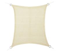 Toldo vela HDPE (L x An: 4 x 3 m, Beige, Rectangular)