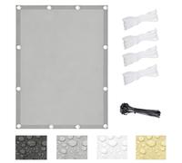 Toldo Vela Rectangular 5x8M Gris Claro Lona Sombra Exterior,Toldos Vela Rectangular Impermeable Toldos Fibra de Poliéster PES con Protección UV para Patios,Terrazas,Jardines