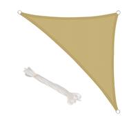 Toldo vela sombra jardin triangular 3,6x3,6x3,6 metros beige