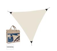 Toldo vela triangulo color crema 3,60 x 3,60 x 3,60 m