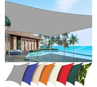 Toldos al aire libre impermeable parasol vela jardín Canopi para terraza coche toldo de lona rectangular piscina refugio solar vela parasol Grey 400x600cm