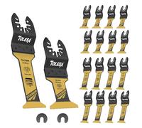 TOLESA 16 hojas de herramientas oscilantes de titanio extralargas, hojas de sierra oscilantes para metal, hoja de herramienta oscilante de metal, cuchillas multiherramienta para madera con clavos