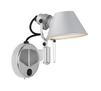 Artemide Lámpara de pared Tolomeo Micro Faretto aluminio. sin botón de encendido y apagado