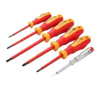 Tolsen 6pc VDE 1000V ELECTRICIAN'S Aislada Destornillador Set Phillips Ranurado