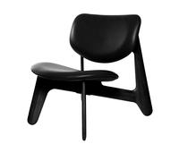 Tom Dixon Sillón lounge Slab con asiento tapizado Fresno negro-piel negra
