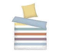 TOM TAILOR Juego de Ropa de Cama de 2 x 80 x 80 cm + 200 x 220 cm, 100% algodón/Renforcé, con diseño Reversible y Cremallera de Marca de Colores, Multicolor (Multicolor)