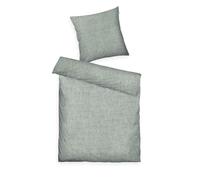 TOM TAILOR Ropa de Cama de 80 x 80 cm + 135 x 200 cm, 40% algodón, 25% Viscosa, 35% poliéster, con Dobladillo y Cremallera de Marca, Woven Melange Verde (Bosque Suave)
